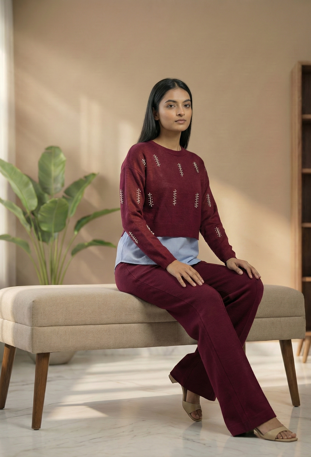 Women's Premium Embellished Layered Co-Ord Set