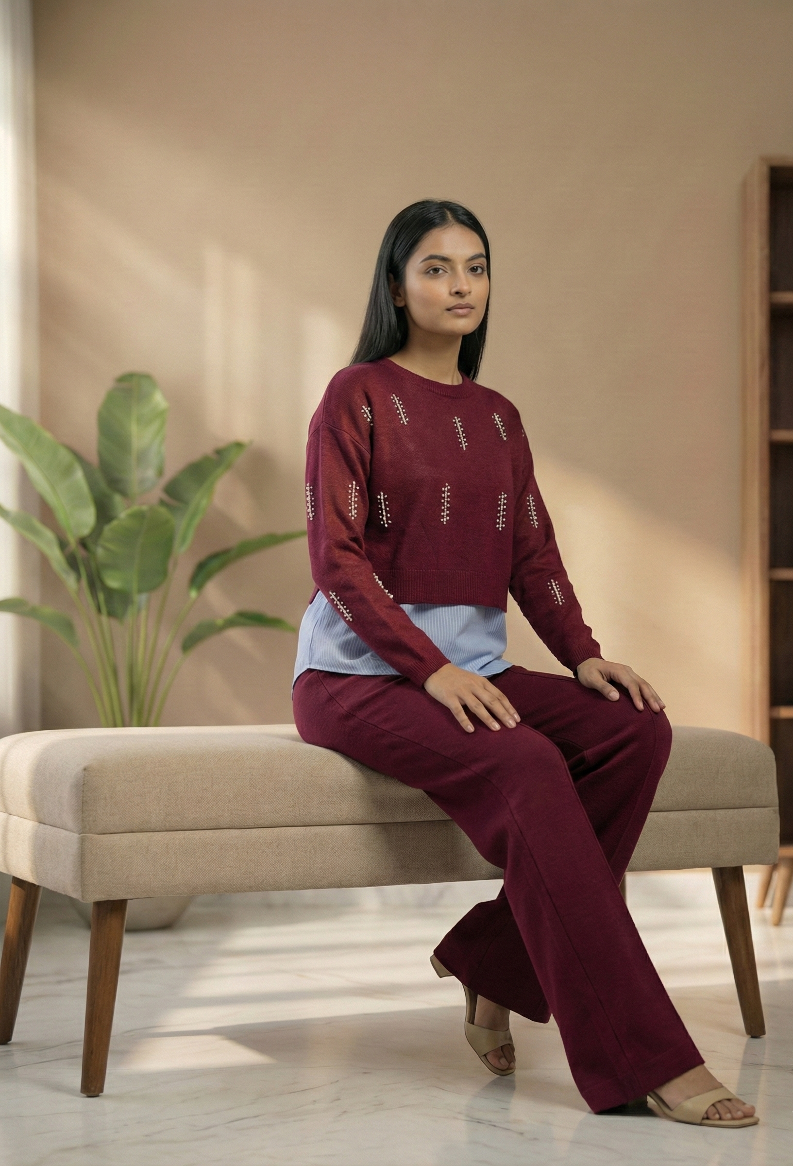 Women's Premium Embellished Layered Co-Ord Set