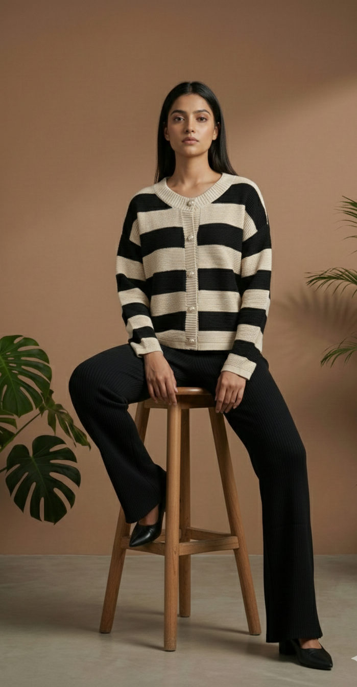 Luxe Striped Knit Co-Ord Set