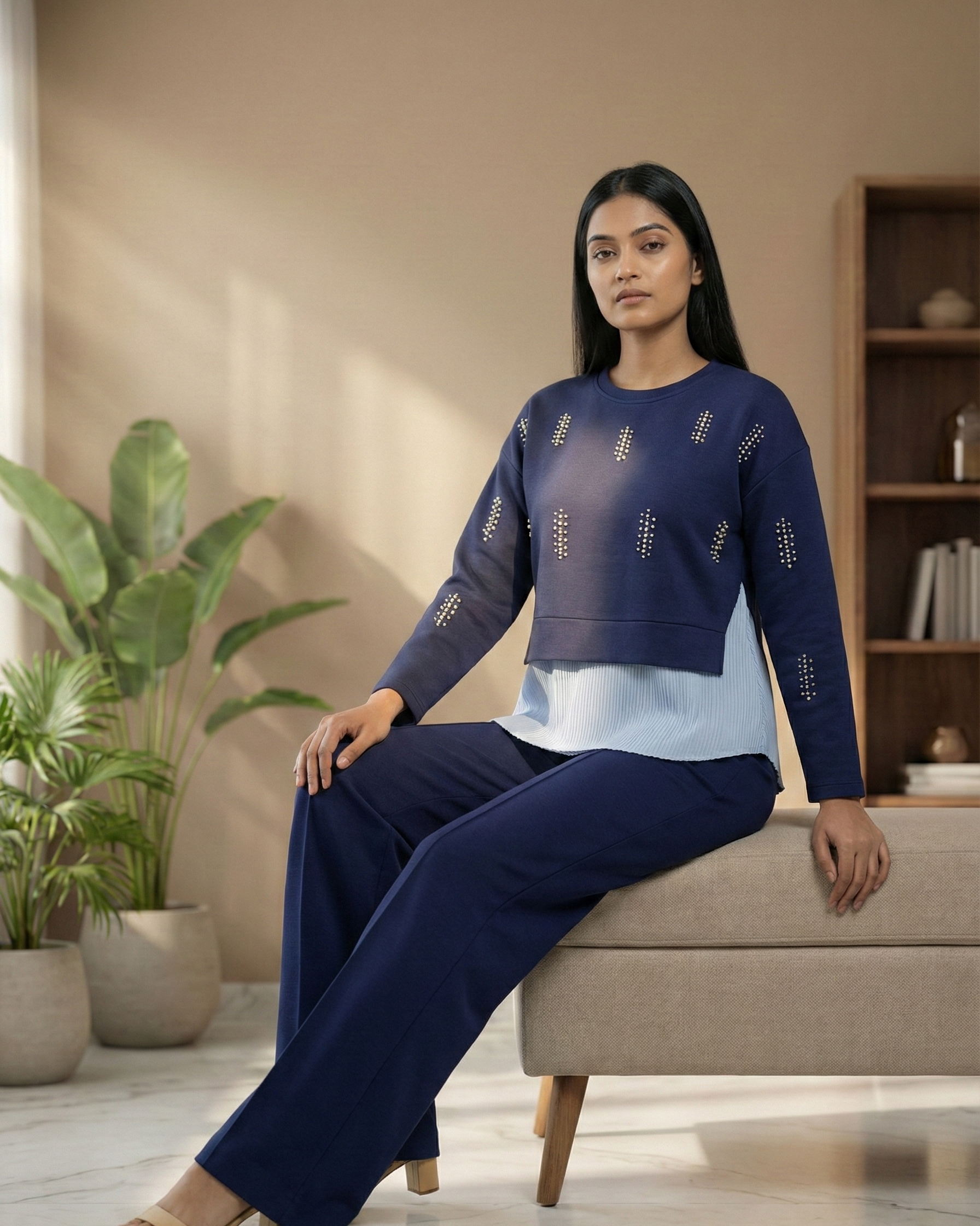 Women's Premium Embellished Layered Co-Ord Set