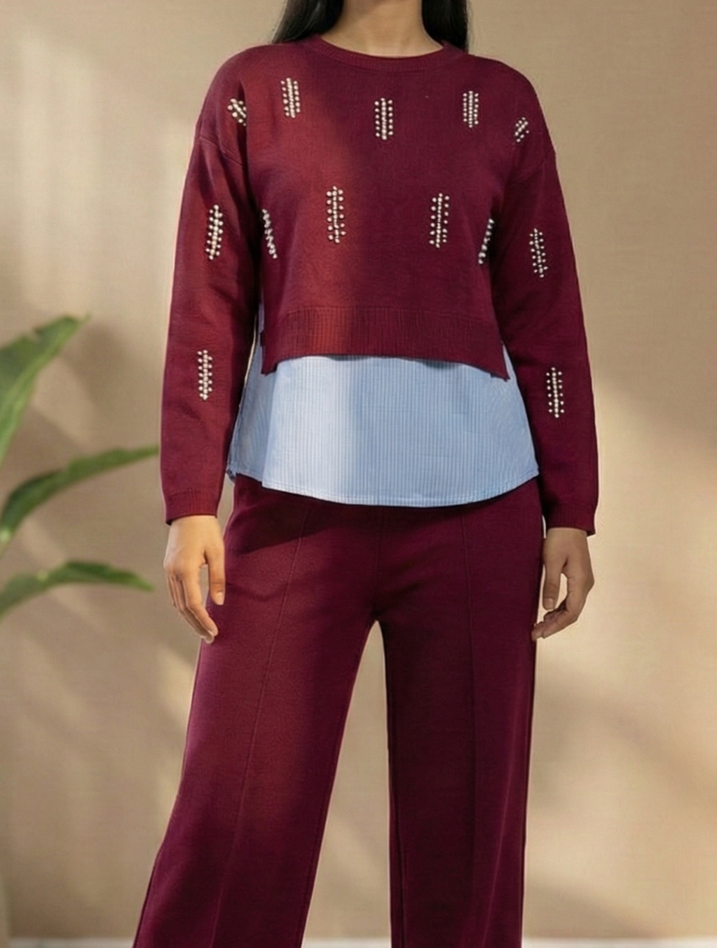 Women's Premium Embellished Layered Co-Ord Set