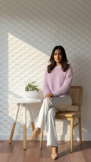 Fuzzy Chic – Soft Touch Winter Top in Lavender